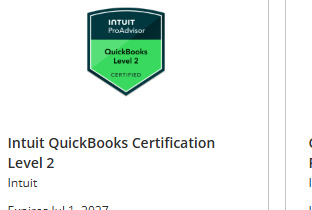 Intuit QuickBooks Certification badge